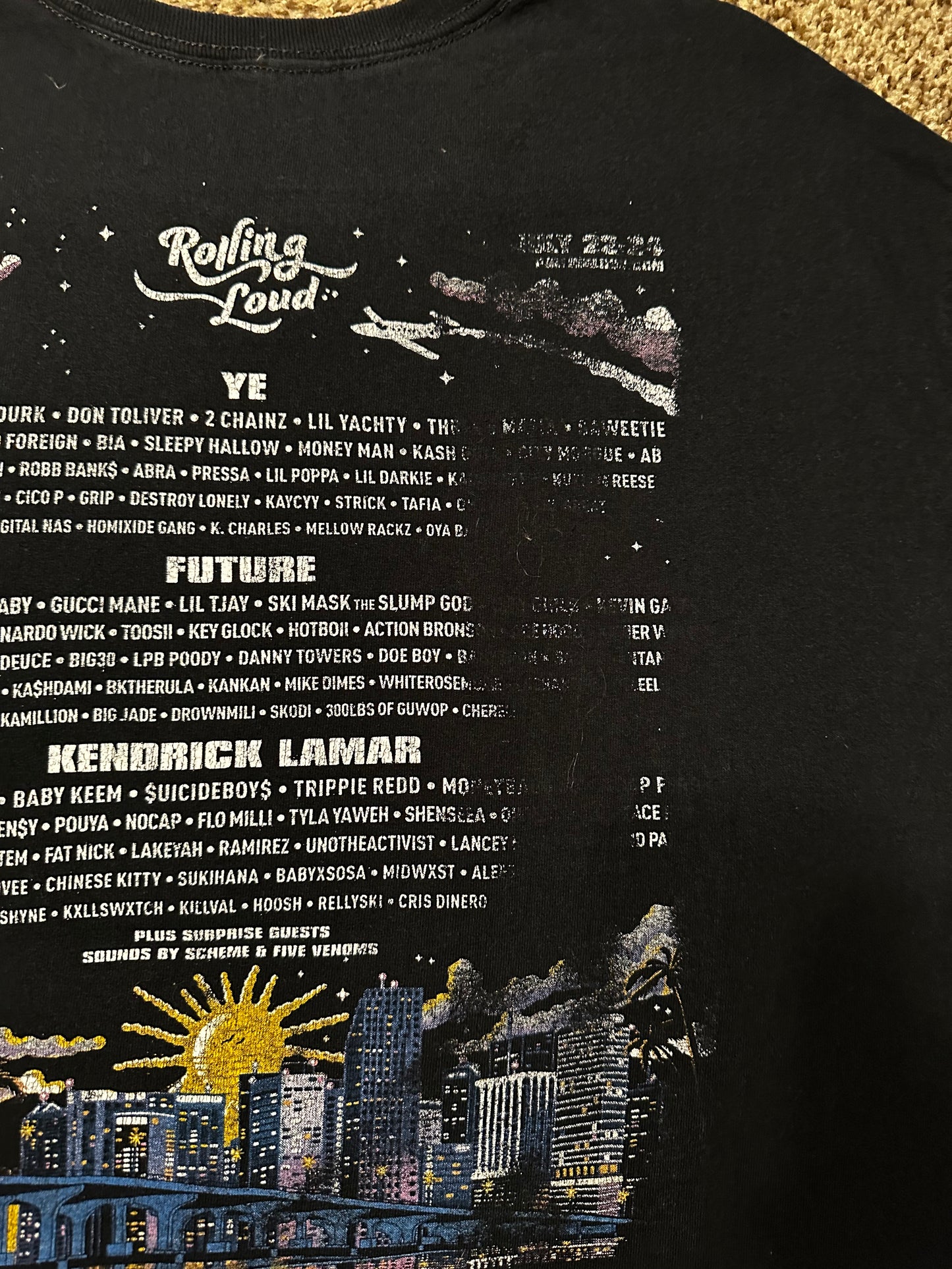 Rolling loud 2022 music festival tee