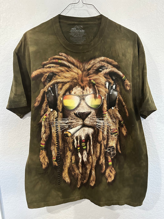 Rasta lion AOP tee