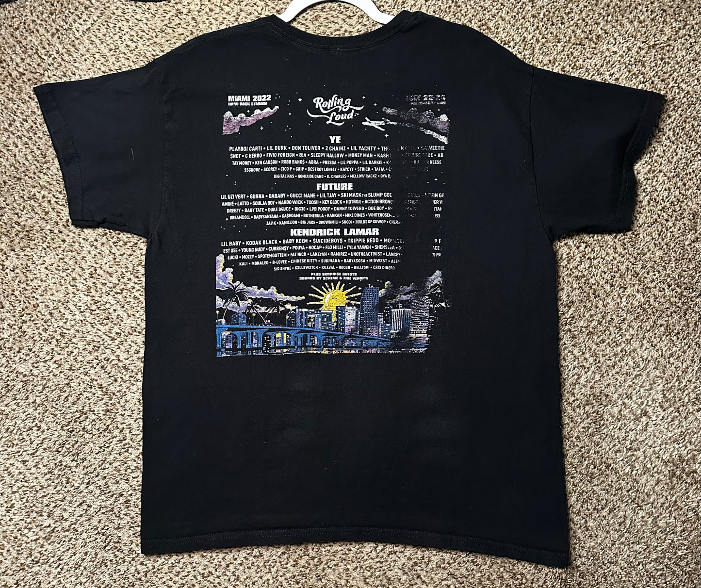 Rolling loud 2022 music festival tee
