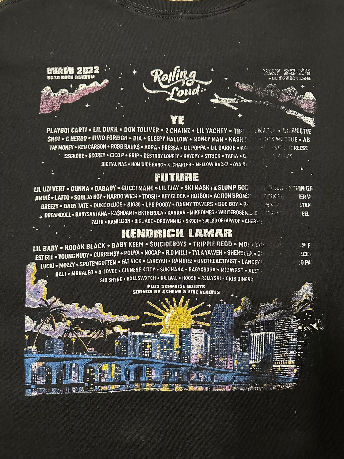 Rolling loud 2022 music festival tee