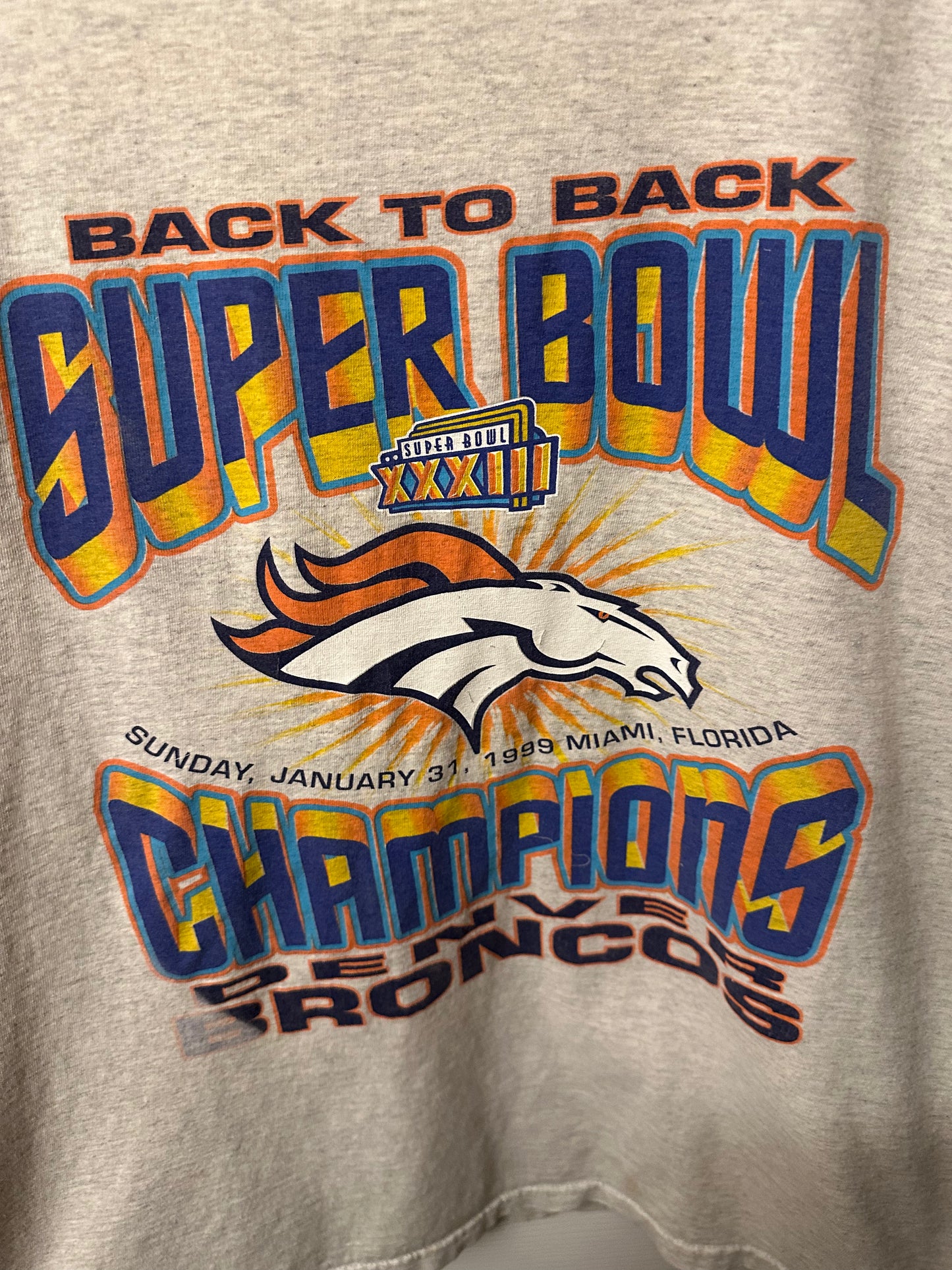 Back to back Broncos Super Bowl tee